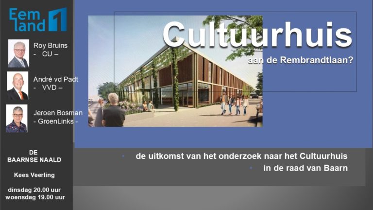 Raadsvergadering Baarn – Cultuurhuis.
