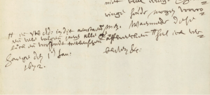 Handschrift van Johan de Witt