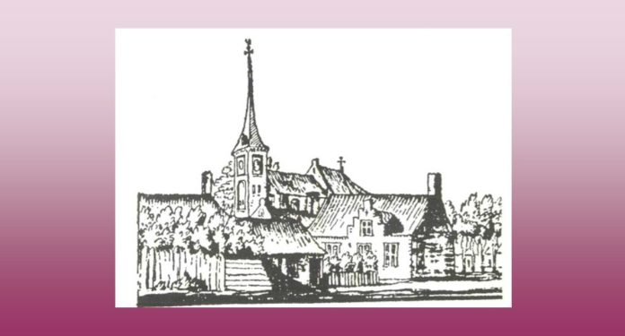 Mogelijke afbeelding van de kerk, behorende bij het klooster Mariënburg te Soest, HVsoest