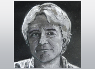 Jeroen de Valk werpt in nieuw boek licht op onderbelichte musici Jeroen de Valk, tekening Erna Sanders