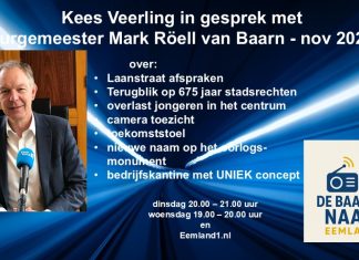 Gesprek met burgemeester Röell van Baarn nov 25.