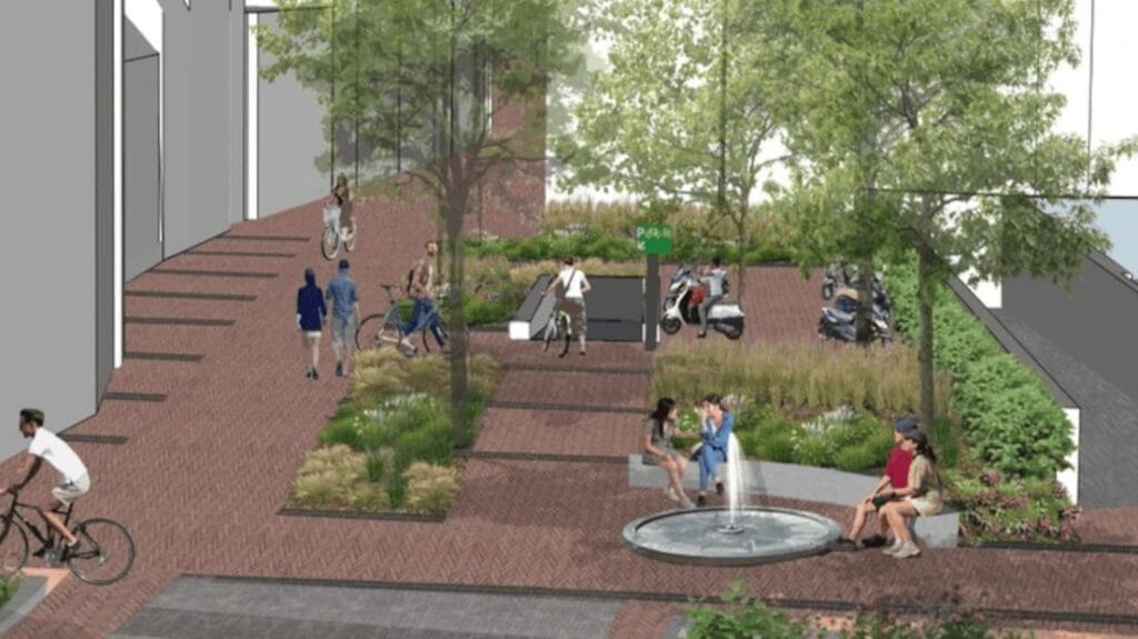 Visualisatie Helleplein, gemeente Amsersfoort