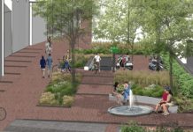 Stadsring en Hellestraat op de schop: stenen maken plaats voor groen Visualisatie Helleplein, gemeente Amsersfoort