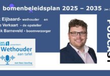 Wethouder aan tafel met Mark Eijbaard. jan 2026