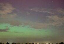 Eemland kleurt groen Noorderlicht vanaf de Eng