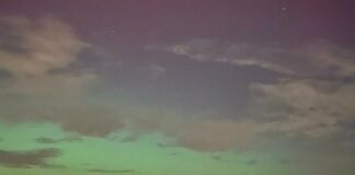 Eemland kleurt groen Noorderlicht vanaf de Eng