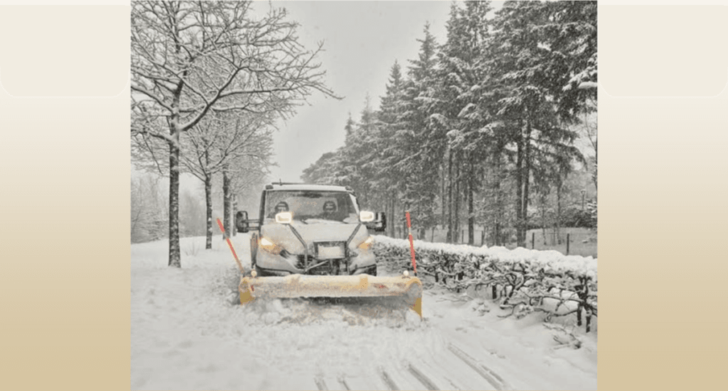gladheidsbestrijding, foto gemeente Leusden