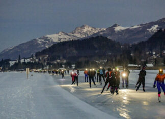 Soesters schaatsen op Weissensee Alternatieve Elfstedentocht