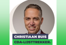 Kapitale fout kandidatenlijst Bunschoten CDA Lijsttrekker Christiaan Buis, foto CDA Bunschoten