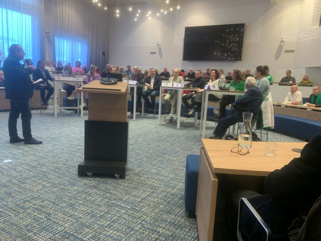 Het einddebat afgelopen zaterdag in het gemeentehuis in Soest. Foto Arjan Klaver