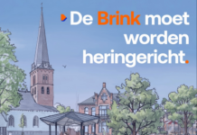 Mooie ideeën gevraagd voor ‘Dromen op de Brink’ VVD Baarn maakte een afbeelding van een levendigere Brink.