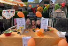 Fanfare in Bunschoten, ballonnen in Eemdijk