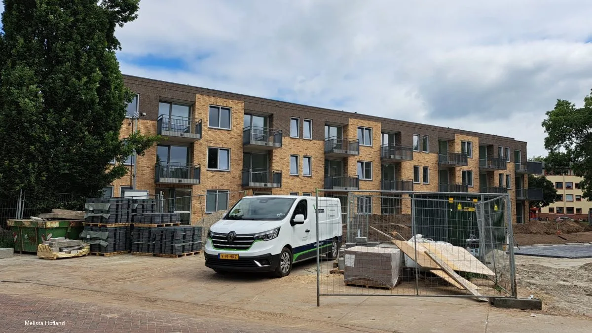 Nieuwe sociale huurwoningen aan de Kemphaanstraat in Baarn.